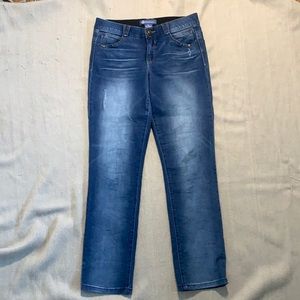 Blue Size 8 Democracy Jeans (“‘Ab’ Solution”)